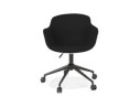 Chaise de bureau CENTURION en tissu noir sur roulettes