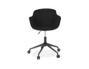 Chaise de bureau CENTURION en tissu noir sur roulettes