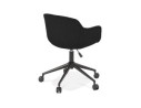 Chaise de bureau CENTURION en tissu noir sur roulettes