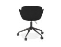 Chaise de bureau CENTURION en tissu noir sur roulettes
