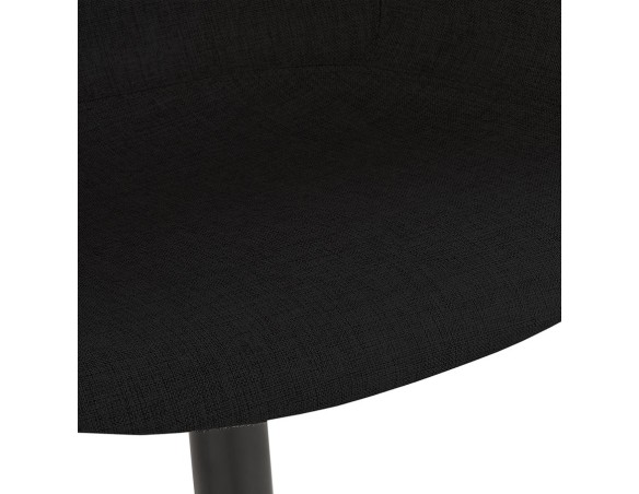 Chaise de bureau CENTURION en tissu noir sur roulettes