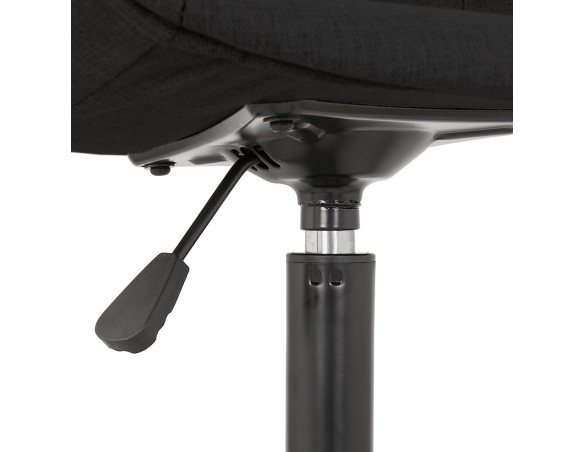 Chaise de bureau CENTURION en tissu noir sur roulettes
