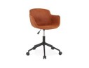 Chaise de bureau FOSTER en microfibre brune sur roulettes