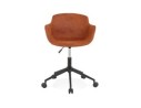 Chaise de bureau FOSTER en microfibre brune sur roulettes