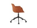Chaise de bureau FOSTER en microfibre brune sur roulettes