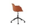 Chaise de bureau FOSTER en microfibre brune sur roulettes