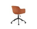 Chaise de bureau FOSTER en microfibre brune sur roulettes
