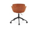 Chaise de bureau FOSTER en microfibre brune sur roulettes