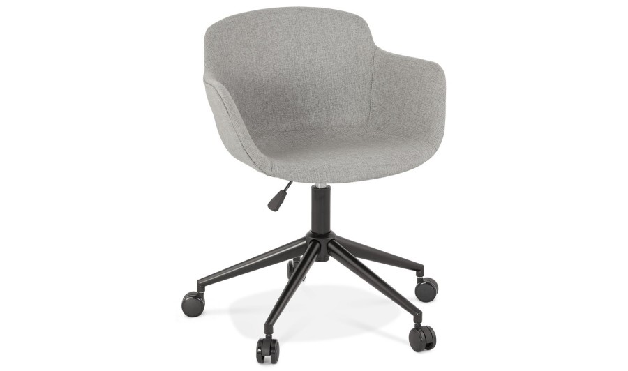 AC03890LGBL 5404028317891 Chaise de bureau CENTURION en tissu gris sur roulettes