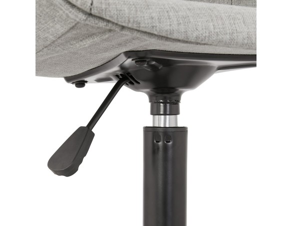 Chaise de bureau CENTURION en tissu gris sur roulettes