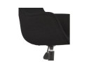 Chaise de bureau CENTURION en tissu noir sur roulettes