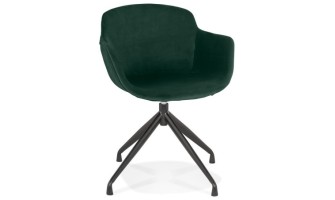AC03910GEBL 5404028317938 Chaise design avec accoudoirs GRAPIN en velours vert
