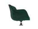 Chaise design avec accoudoirs GRAPIN en velours vert