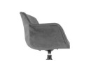 Chaise design avec accoudoirs GRAPIN en velours gris