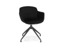 AC03930BLBL 5404028317976 Chaise design avec accoudoirs GRAPIN en velours noir