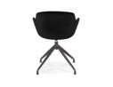 Chaise design avec accoudoirs GRAPIN en velours noir