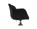 Chaise design avec accoudoirs GRAPIN en velours noir