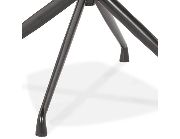 Chaise design avec accoudoirs GRAPIN en velours noir