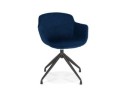 AC03940BUBL 5404028317990 Chaise design avec accoudoirs GRAPIN en velours bleu