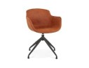 AC03950BRBL 5404028318010 Chaise design avec accoudoirs SOUND en microfibre brune