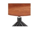 Chaise design avec accoudoirs SOUND en microfibre brune