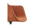 Chaise design avec accoudoirs SOUND en microfibre brune
