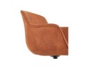 Chaise design avec accoudoirs SOUND en microfibre brune