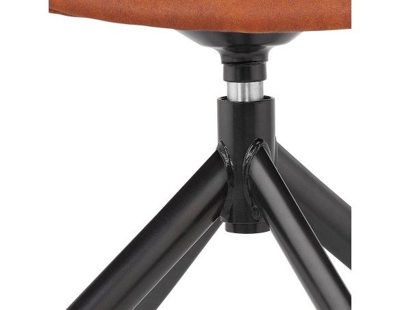 Chaise design avec accoudoirs SOUND en microfibre brune