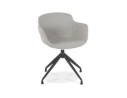 AC03960LGBL 5404028318034 Chaise design avec accoudoirs SWAN en tissu gris
