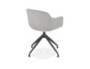 Chaise design avec accoudoirs SWAN en tissu gris