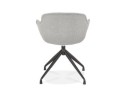 Chaise design avec accoudoirs SWAN en tissu gris