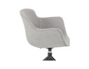 Chaise design avec accoudoirs SWAN en tissu gris