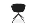 Chaise design avec accoudoirs SWAN en tissu noir