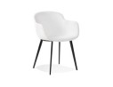 AC04050WHBL 5404028331903 Chaise avec accoudoirs RACHEL en tissu bouclé blanc