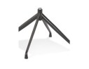 Chaise pivotante avec accoudoirs NOCTURN en tissu bouclé blanc et métal noir