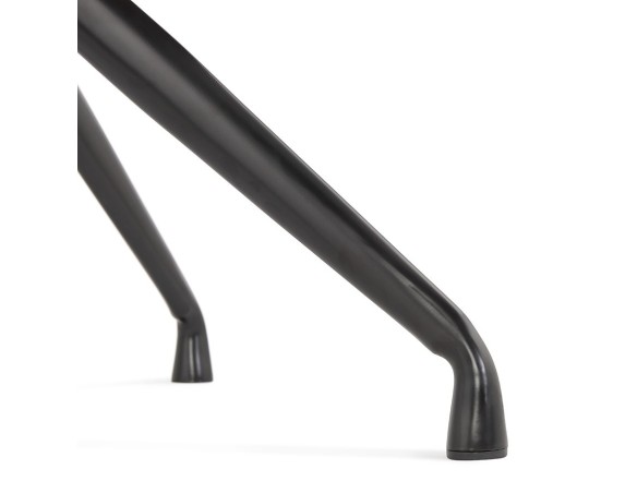 Chaise pivotante avec accoudoirs NOCTURN en tissu bouclé blanc et métal noir