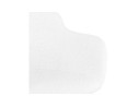 Chaise à accoudoirs style scandinave DESMA en tissu bouclé blanc et bois naturel