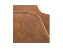 Chaise avec accoudoirs RUPERT en microfibre brune et pieds en bois naturel