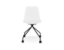Chaise design de bureau EVORA blanche sur roulettes