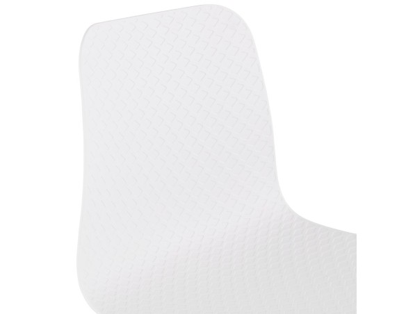 Chaise design de bureau EVORA blanche sur roulettes