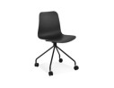 CH05080BLBL 5404028347997 Chaise design de bureau EVORA noire sur roulettes