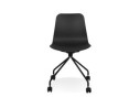 Chaise design de bureau EVORA noire sur roulettes