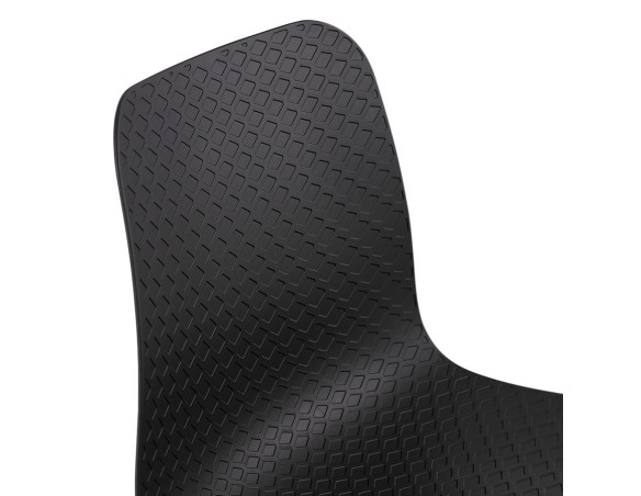 Chaise design de bureau EVORA noire sur roulettes