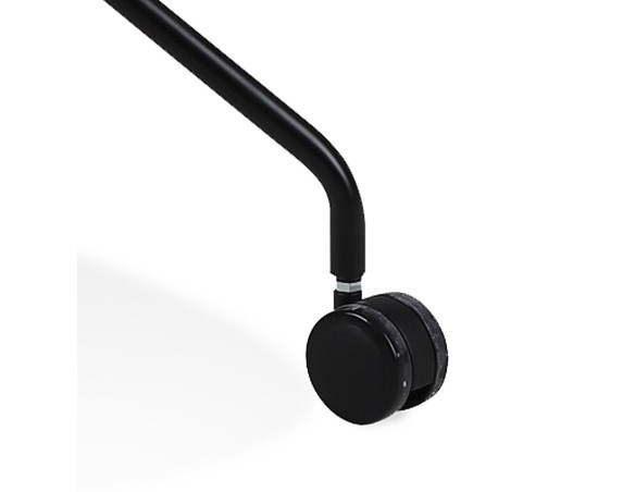 Chaise design de bureau EVORA noire sur roulettes