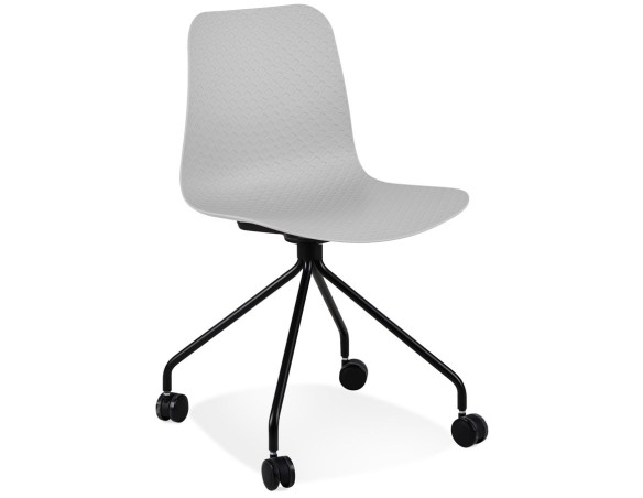 CH05090GRBL 5404028348017 Chaise design de bureau EVORA grise sur roulettes