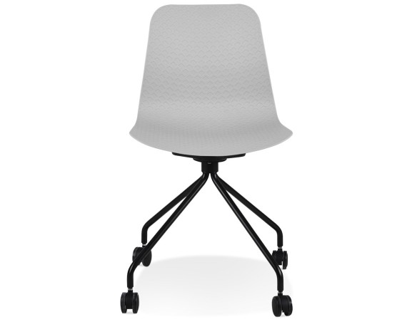 Chaise design de bureau EVORA grise sur roulettes