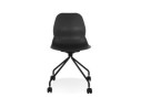 Chaise de bureau NADIA noire sur roulettes