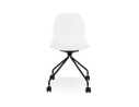 Chaise de bureau NADIA blanche sur roulettes