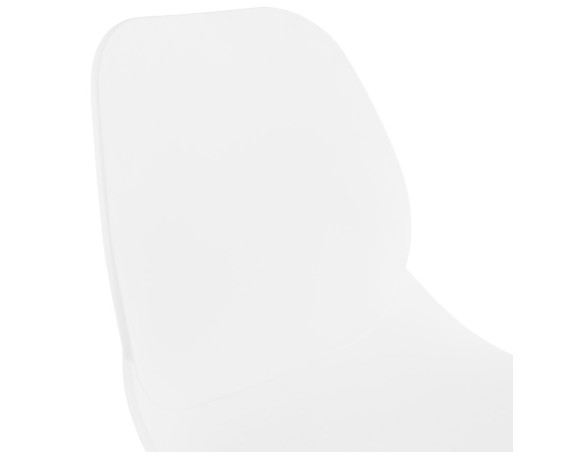 Chaise de bureau NADIA blanche sur roulettes