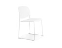 CH05390WH 5404028352854 Chaise PILA blanche avec assise plastique et structure métal